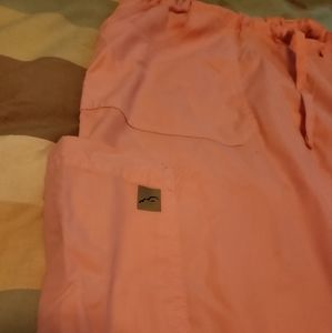 Butter soft brand plus size 2x scrubs in pink peony.